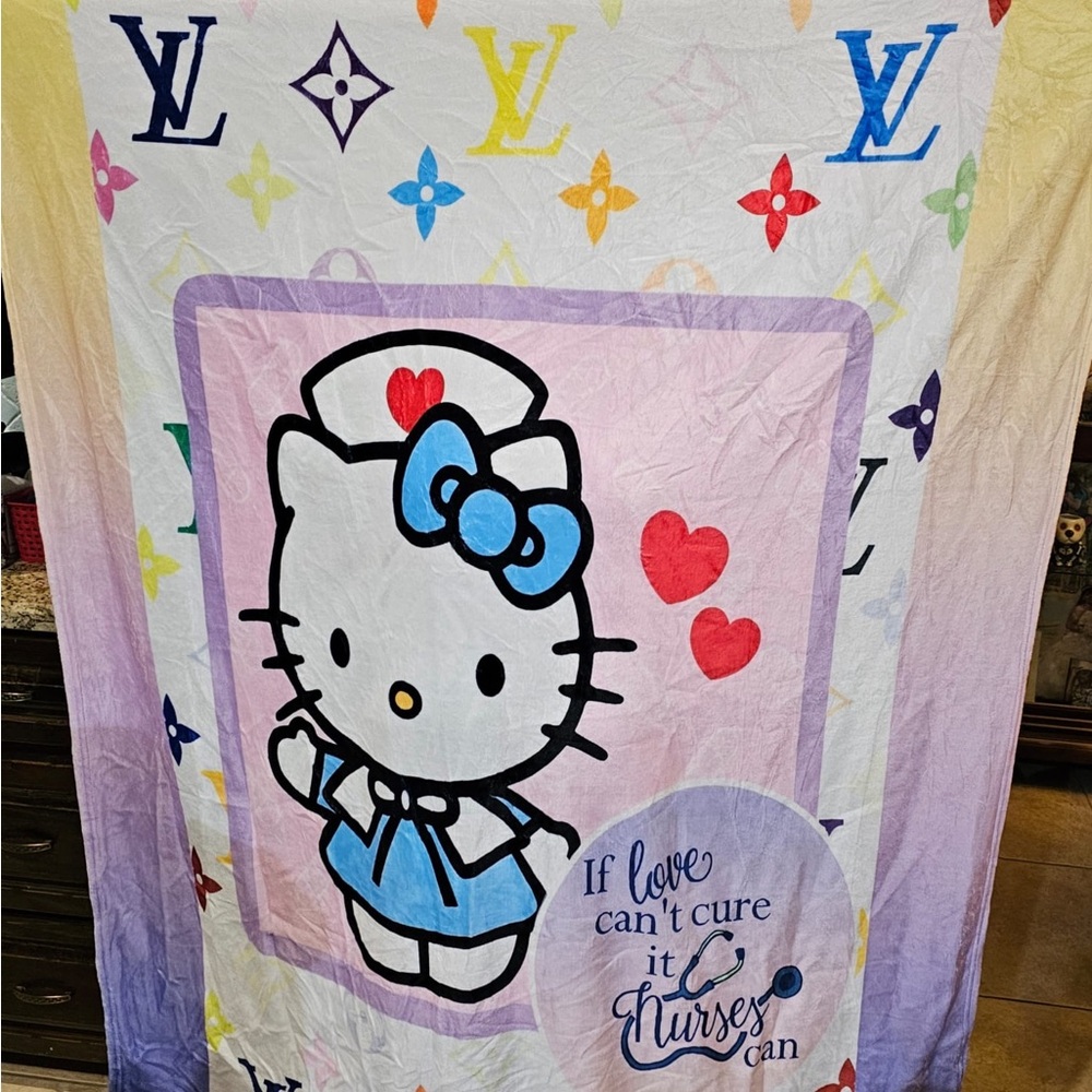 Hello kitty nurse blanket